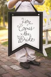 Here Comes the Bride Pennant Sign