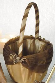 6135 Bronze Elegance Flower Girl Basket