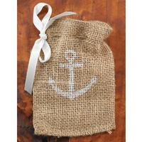 20819 Anchor Burlap Favour Bags