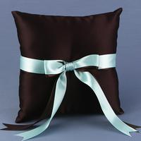 23903 Darling Duo Ring Pillow in Brown and Aqua $32.99