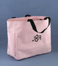 34988 Monogrammed Tote Bag - Light Pink $22.99