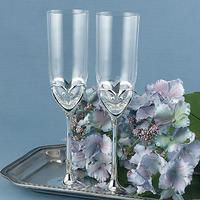 39115 Open Heart Toasting Flutes $37.99