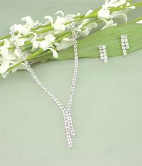 491-12 Rhinestone Necklace &amp; Earring Set