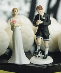 Soccer Playing Groom Cake Topper