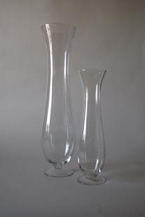 Tall Pedestal Flare Vases