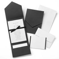 Classic Black & White Pocket Invitation Kit