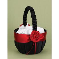 10907 Midnight Rose Flower Girl Basket 