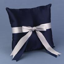 24011 Darling Duo Ring Pillow in Navy and Silver $26.99