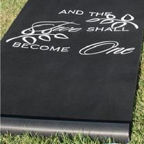 30046 Two Shall Become One Aisle Runner in Black 