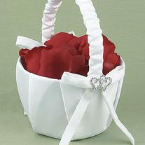 30310 With All My Heart White Flower Girl Basket