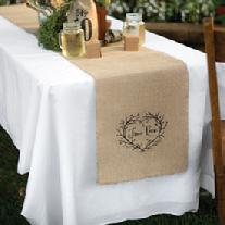 True Love Burlap Table Runner