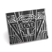 31753 Art Deco Guest Book Silver