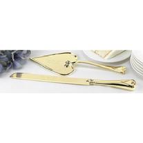 51815 Gold Heart Cake Knife Set 