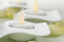 6041 White Porcelain Tea Light Holders