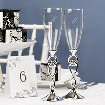 74613 Love Knot Champage Toasting Flutes 