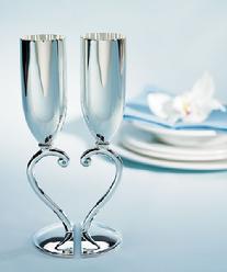 8028 Interlocking Heart Toasting Flutes $39.98