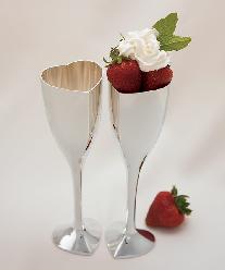 8131 Heart Shaped Toasting Flutes $44.98