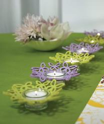 8418 Felt Butterfly Tea Light Holders