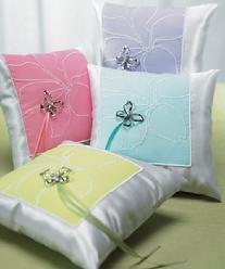 Butterfly Dreams Ring Pillows in Lavender, Pink, Blue and Green $35.98