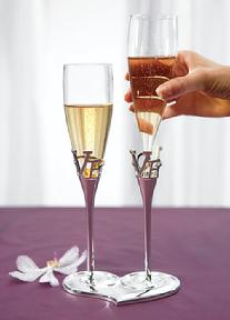 8544 - Love Heart Toasting Flutes $39.98