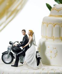 8660 Motorcycle Couple Cake Topper