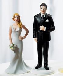 Curvy Bride and Big & Tall Groom Cake Toppers