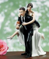 8669 Football Couple Cake Topper