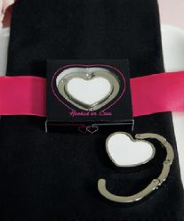 8711 White Heart Shaped Purse Hook