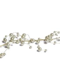 9195 Pearl & Vintage Gold Wire Garland