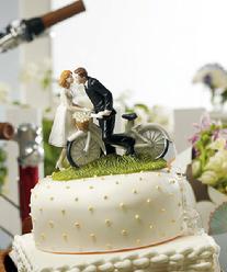 9215 Bicycle Bride & Groom Cake Topper 