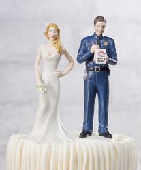 9351 Police Officer Groom Cake Topper 