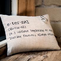 9730 Natural Linen Ring Pillow With Vintage Type