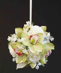 Cattleya Orchid & Rose Kissing Ball