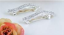 HB10-6 Crystal Hair Barrette 