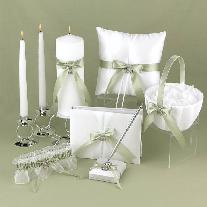 Irish Heritage Bridal Collection, Unity Candle, Ring Pillow, Flower Girl Basket, Guest Book, Garter, Pen Set