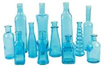 Blue Vintage Bottles