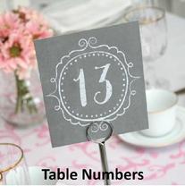 Table Numbers