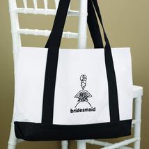 White Bridal Party Tote Bags