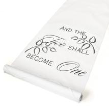 30045 Two Shall Become One Aisle Runner White