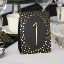 Gold Polka Dot Table Number Tent Cards