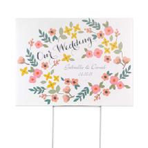 Retro Floral Lawn Sign