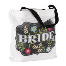 Chalkboard Floral Wedding Party Totes