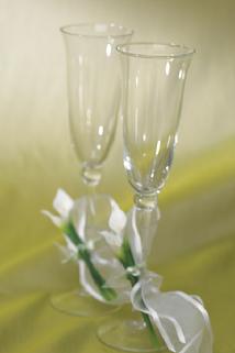 Calla Lily Toasting Flutes