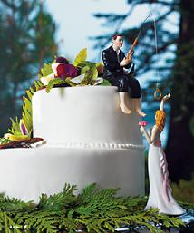 9014 Hooked on Love Cake Topper