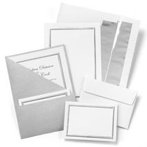 Silver Shimmer Folder Invitation Kit