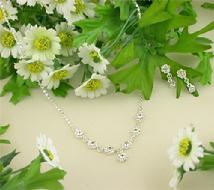 Crystal Flower Necklace and Earrings