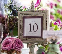 Aged Wooden Table Number Frame