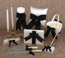 Formal Affair Collection, Unity Candle, Ring Pillow, Flower Girl Basket, Guest Book, Pen Set, Garter, Cake Knife