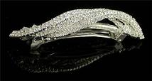 HB41-12 Crystal Hair Barrette 