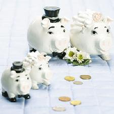 8046 Bride and Groom Piggy Banks